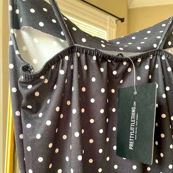 NWT PrettyLittleThing Polka Dot Side Bodycon Dress - Picture 6 of 7